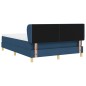 vidaXL Letto a Doghe con Materasso, Blu, 140x200 cm, Tessuto vidaXL Letto a Doghe con Materasso, Blu, 140x200 cm, Tessuto