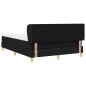 vidaXL Letto con Rete a Molle e Materasso - Nero, 160x200 cm, Tessuto
