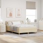 Letto Box Spring con Materasso vidaXL Crema 160x200 cm in Tessuto Letto Box Spring con Materasso vidaXL Crema 160x200 cm in Tessuto