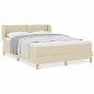 Letto Box Spring con Materasso vidaXL Crema 160x200 cm in Tessuto Letto Box Spring con Materasso vidaXL Crema 160x200 cm in Tessuto