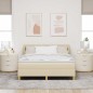Letto Box Spring con Materasso vidaXL Crema 160x200 cm in Tessuto Letto Box Spring con Materasso vidaXL Crema 160x200 cm in Tessuto