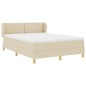 Letto Box Spring con Materasso vidaXL Crema 160x200 cm in Tessuto Letto Box Spring con Materasso vidaXL Crema 160x200 cm in Tessuto