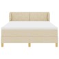 Letto Box Spring con Materasso vidaXL Crema 160x200 cm in Tessuto Letto Box Spring con Materasso vidaXL Crema 160x200 cm in Tessuto