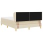 Letto Box Spring con Materasso vidaXL Crema 160x200 cm in Tessuto Letto Box Spring con Materasso vidaXL Crema 160x200 cm in Tessuto
