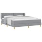 Letto con Box Spring e Materasso - Grigio Chiaro, 180x200 cm, Tessuto Letto con Box Spring e Materasso - Grigio Chiaro, 180x200 cm, Tessuto