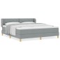 Letto con Box Spring e Materasso - Grigio Chiaro, 180x200 cm, Tessuto Letto con Box Spring e Materasso - Grigio Chiaro, 180x200 cm, Tessuto