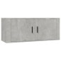 Set di Mobili Porta TV 4 pz Grigio Cemento in Legno Multistrato Set di Mobili Porta TV 4 pz Grigio Cemento in Legno Multistrato