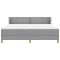 Letto con Box Spring e Materasso - Grigio Chiaro, 180x200 cm, Tessuto Letto con Box Spring e Materasso - Grigio Chiaro, 180x200 cm, Tessuto