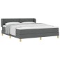 vidaXL Letto a Rete con Materasso - Grigio Scuro, 180x200 cm, Tessuto vidaXL Letto a Rete con Materasso - Grigio Scuro, 180x200 cm, Tessuto
