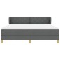 vidaXL Letto a Rete con Materasso - Grigio Scuro, 180x200 cm, Tessuto vidaXL Letto a Rete con Materasso - Grigio Scuro, 180x200 cm, Tessuto