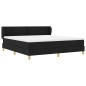 Letto con Rete a Doghe e Materasso vidaXL Nero 180x200 cm Tessuto