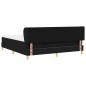 Letto con Rete a Doghe e Materasso vidaXL Nero 180x200 cm Tessuto