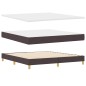 vidaXL Letto Box Spring con Materasso - Marrone Scuro, 180x200 cm, Tessuto vidaXL Letto Box Spring con Materasso - Marrone Scuro, 180x200 cm, Tessuto