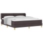 vidaXL Letto Box Spring con Materasso - Marrone Scuro, 180x200 cm, Tessuto vidaXL Letto Box Spring con Materasso - Marrone Scuro, 180x200 cm, Tessuto