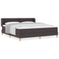 vidaXL Letto Box Spring con Materasso - Marrone Scuro, 180x200 cm, Tessuto vidaXL Letto Box Spring con Materasso - Marrone Scuro, 180x200 cm, Tessuto