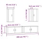 Set di Mobili Porta TV 4 pz Grigio Cemento in Legno Multistrato Set di Mobili Porta TV 4 pz Grigio Cemento in Legno Multistrato