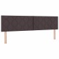 vidaXL Letto Box Spring con Materasso - Marrone Scuro, 180x200 cm, Tessuto vidaXL Letto Box Spring con Materasso - Marrone Scuro, 180x200 cm, Tessuto