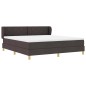 vidaXL Letto Box Spring con Materasso - Marrone Scuro, 180x200 cm, Tessuto vidaXL Letto Box Spring con Materasso - Marrone Scuro, 180x200 cm, Tessuto