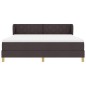 vidaXL Letto Box Spring con Materasso - Marrone Scuro, 180x200 cm, Tessuto vidaXL Letto Box Spring con Materasso - Marrone Scuro, 180x200 cm, Tessuto