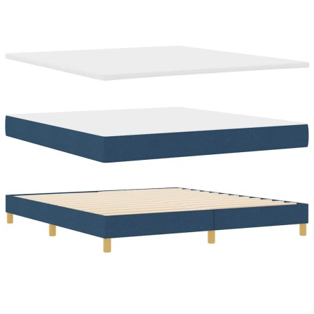Letto a molle con materasso vidaXL - Blu, 180x200 cm, Tessuto
