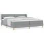 vidaXL Letto Box Spring con Materasso - Grigio Chiaro - 200x200 cm - Tessuto