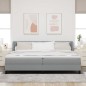 vidaXL Letto Box Spring con Materasso - Grigio Chiaro - 200x200 cm - Tessuto
