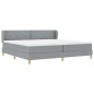 vidaXL Letto Box Spring con Materasso - Grigio Chiaro - 200x200 cm - Tessuto