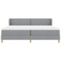 vidaXL Letto Box Spring con Materasso - Grigio Chiaro - 200x200 cm - Tessuto