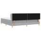 vidaXL Letto Box Spring con Materasso - Grigio Chiaro - 200x200 cm - Tessuto