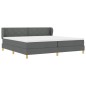 Letto a Molla vidaXL con Materasso Grigio Scuro 200x200 cm in Tessuto