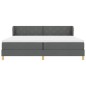 Letto a Molla vidaXL con Materasso Grigio Scuro 200x200 cm in Tessuto