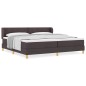 Letto a box con materasso vidaXL marrone scuro, 200x200 cm in tessuto