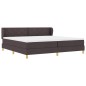 Letto a box con materasso vidaXL marrone scuro, 200x200 cm in tessuto