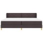 Letto a box con materasso vidaXL marrone scuro, 200x200 cm in tessuto