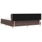 Letto a box con materasso vidaXL marrone scuro, 200x200 cm in tessuto