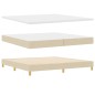 vidaXL Letto Box Spring con Materasso - Crema - 200x200 cm - Tessuto vidaXL Letto Box Spring con Materasso - Crema - 200x200 cm - Tessuto