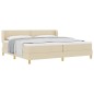 vidaXL Letto Box Spring con Materasso - Crema - 200x200 cm - Tessuto vidaXL Letto Box Spring con Materasso - Crema - 200x200 cm - Tessuto