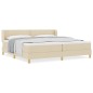 vidaXL Letto Box Spring con Materasso - Crema - 200x200 cm - Tessuto vidaXL Letto Box Spring con Materasso - Crema - 200x200 cm - Tessuto