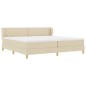 vidaXL Letto Box Spring con Materasso - Crema - 200x200 cm - Tessuto vidaXL Letto Box Spring con Materasso - Crema - 200x200 cm - Tessuto