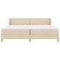 vidaXL Letto Box Spring con Materasso - Crema - 200x200 cm - Tessuto vidaXL Letto Box Spring con Materasso - Crema - 200x200 cm - Tessuto