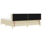 vidaXL Letto Box Spring con Materasso - Crema - 200x200 cm - Tessuto vidaXL Letto Box Spring con Materasso - Crema - 200x200 cm - Tessuto