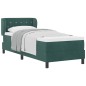 Letto Box Spring vidaXL con Materasso Verde Scuro 80x200 cm in Velluto