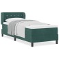 Letto Box Spring vidaXL con Materasso Verde Scuro 80x200 cm in Velluto