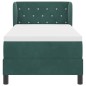 Letto Box Spring vidaXL con Materasso Verde Scuro 80x200 cm in Velluto