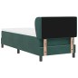Letto Box Spring vidaXL con Materasso Verde Scuro 80x200 cm in Velluto