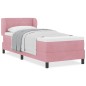 Letto Box Spring con Materasso Rosa 80x200 cm in Velluto di vidaXL
