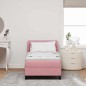 Letto Box Spring con Materasso Rosa 80x200 cm in Velluto di vidaXL