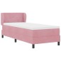 Letto Box Spring con Materasso Rosa 80x200 cm in Velluto di vidaXL