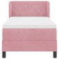 Letto Box Spring con Materasso Rosa 80x200 cm in Velluto di vidaXL