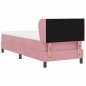 Letto Box Spring con Materasso Rosa 80x200 cm in Velluto di vidaXL
